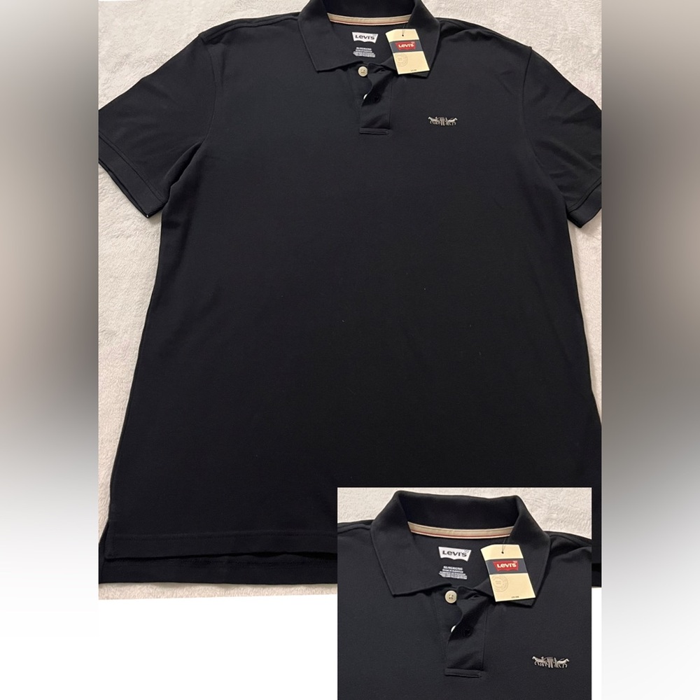 Levi's Classic Black Polo Shirt for Men